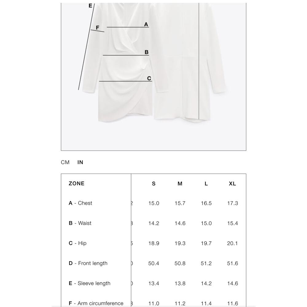 Nwt-Zara- DRAPED FITTED DRESS-Large - Picture 7 of 7